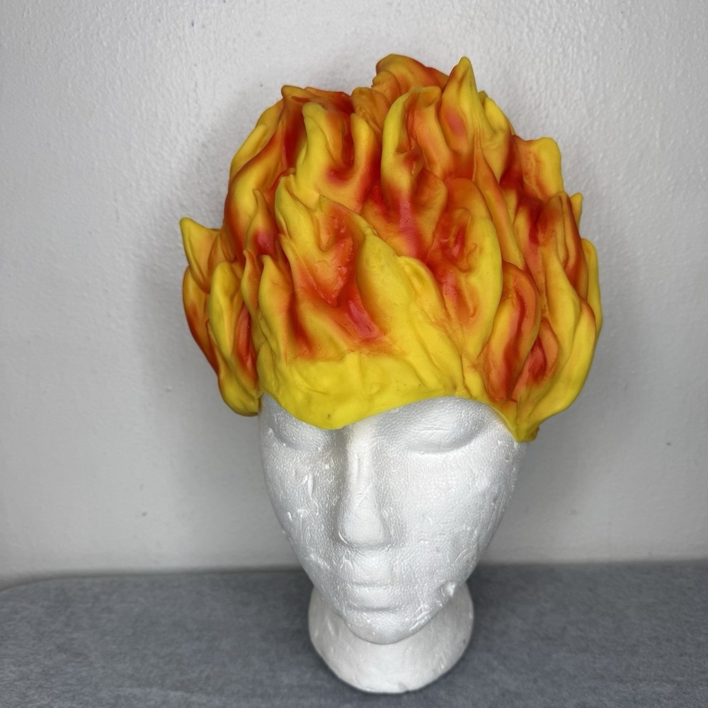 Vintage‎ 2005 Marvel Disguise Johnny Storm Flame Fire Hat Fantastic 4 Costume